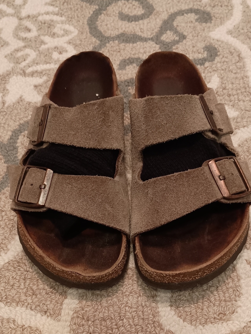 Birkenstock Brown Leather Footbed Sandals Sz 38